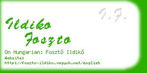 ildiko foszto business card